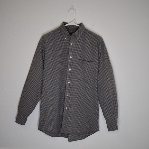 Eddie Bauer Other - Eddie Bauer Mens Sz M 100% Baumwolle Cotton Plaid Button Down Shirt Office Work